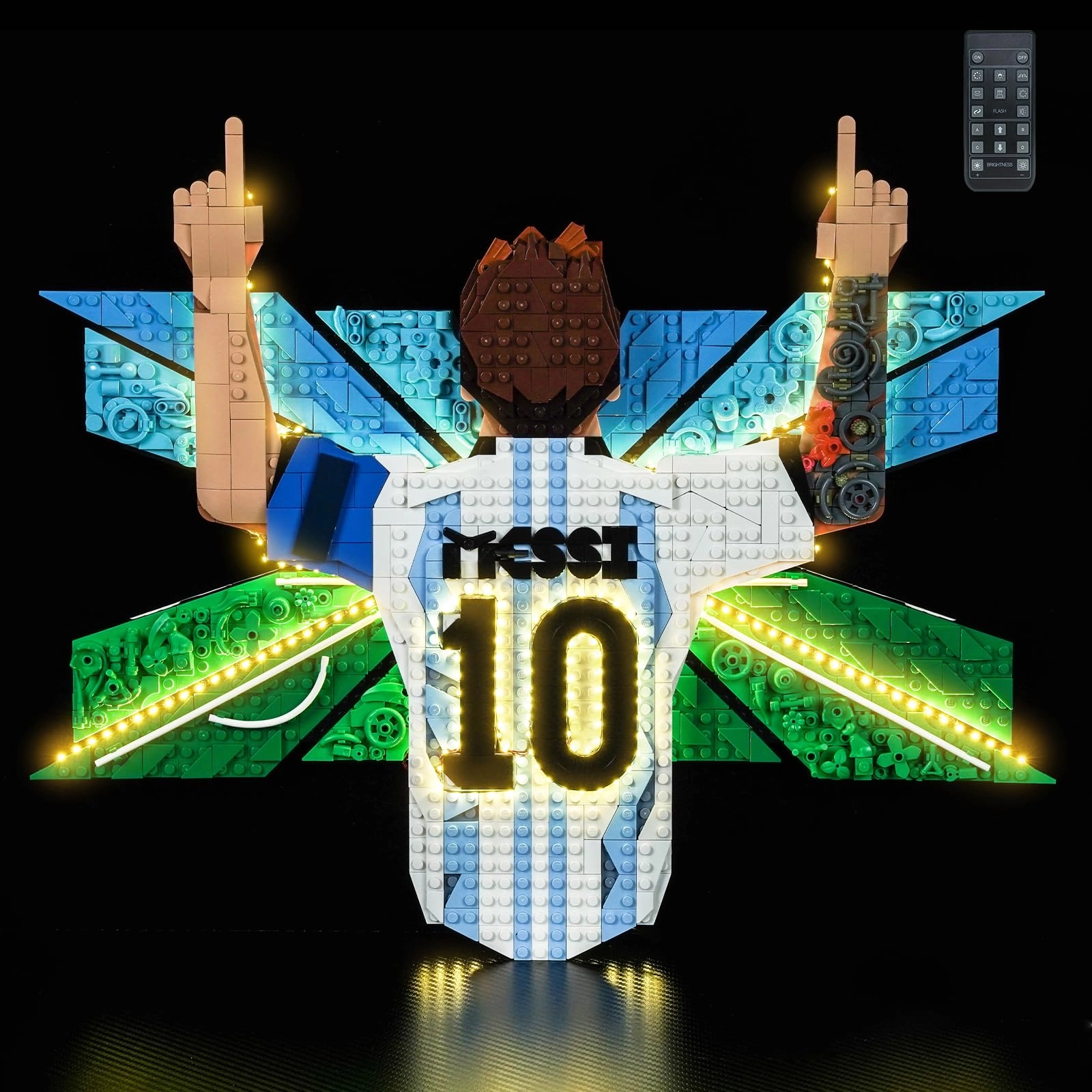 LocoLee Light kit Compatible with Lionel Messi Celebration 43018 - RC Version LED Lighting