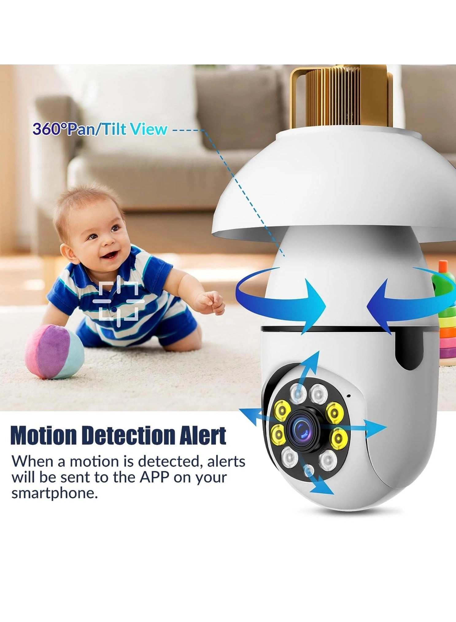 WiFi Light Bulb Camera 1080P