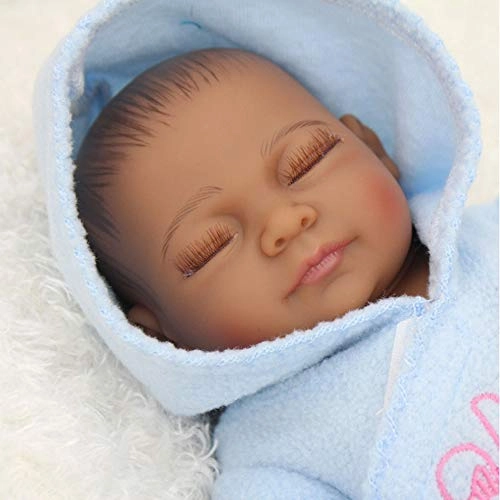 Reborn Baby Doll - 10 inch 25 cm Silicone black skin Ages 3 months+