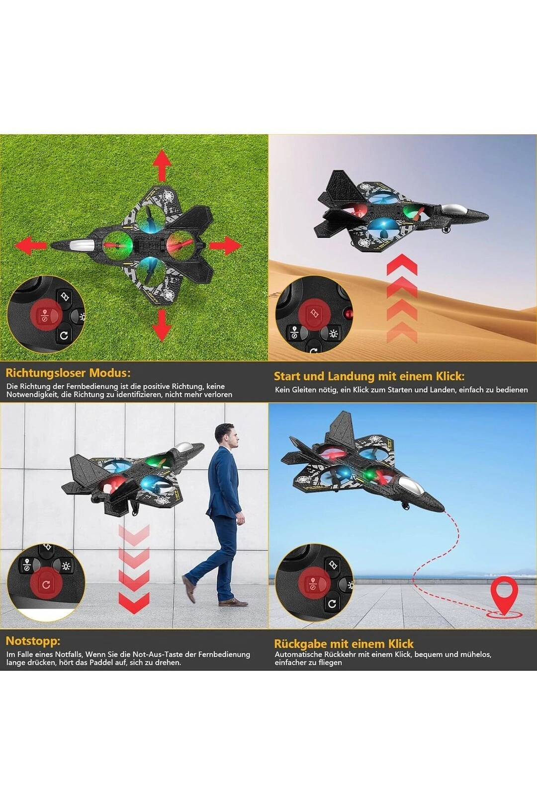 RC Plane - Coloured Lights USB Charging