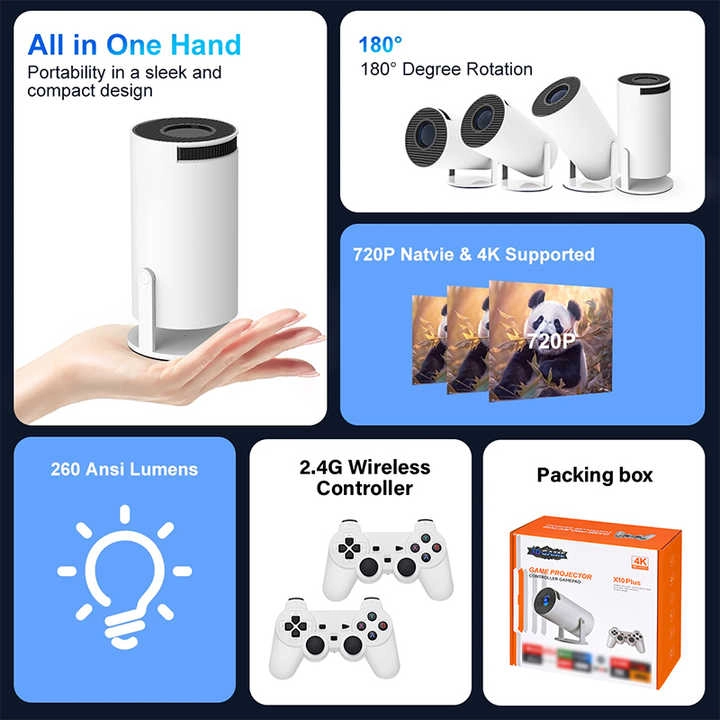 Smart Game Projector - 1280x720P