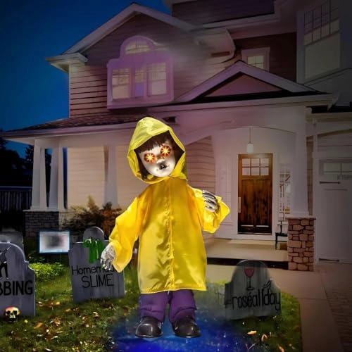 Standing Doll in Raincoat - 83.82 x 38.1 x 12.7 cm Pack of one 36 months - 18 years life-size