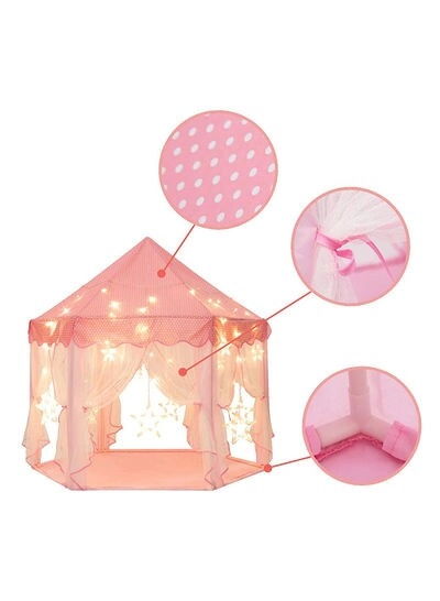 Hexagon Princess Castle Tent - 140x135x70centimeter