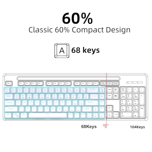Mechanical Game Keyboard - 68Keys Backlights