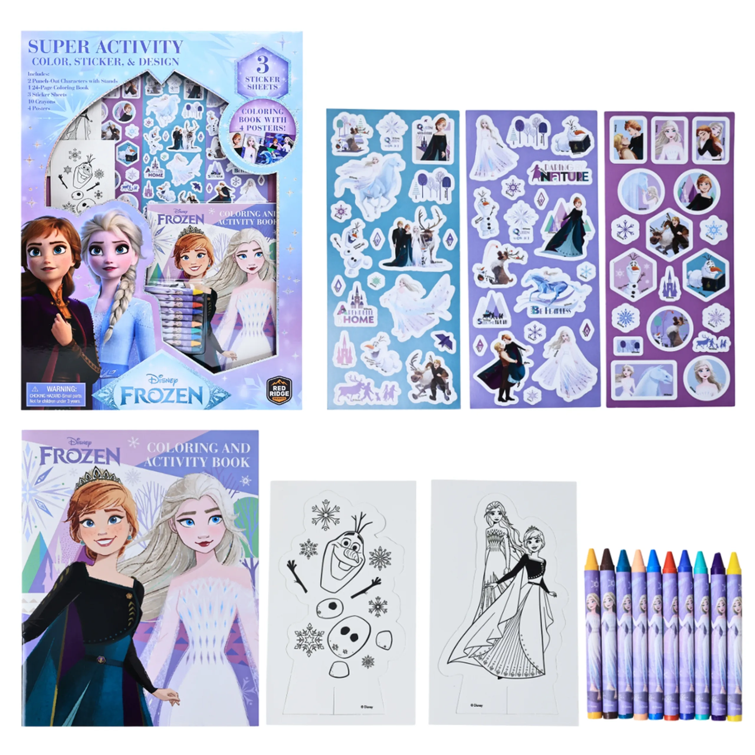 Frozen Super Activity - 20 Pcs 10 Vibrant Crayons