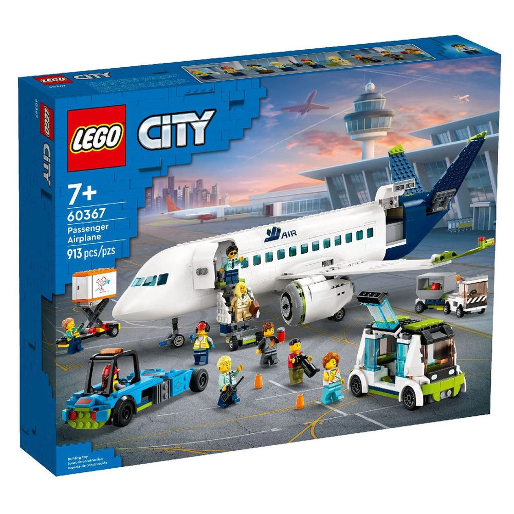City Passenger Aeroplane (60367) - Large Plane Model 9 Minifigures