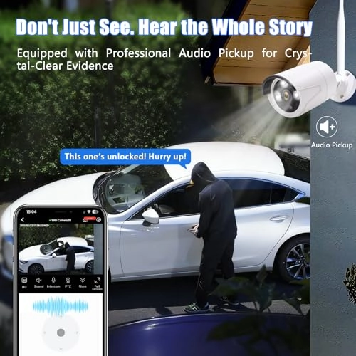 3MP Wireless Security Camera System - 4 Cameras 10 Channels