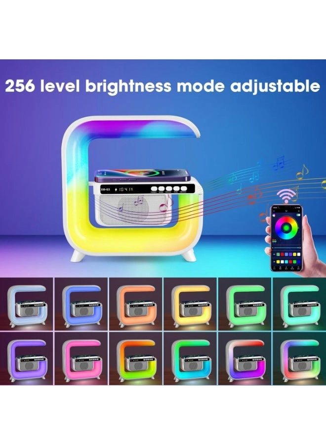Smart Lamp Bluetooth Speaker - 15W Wireless Charging RGB