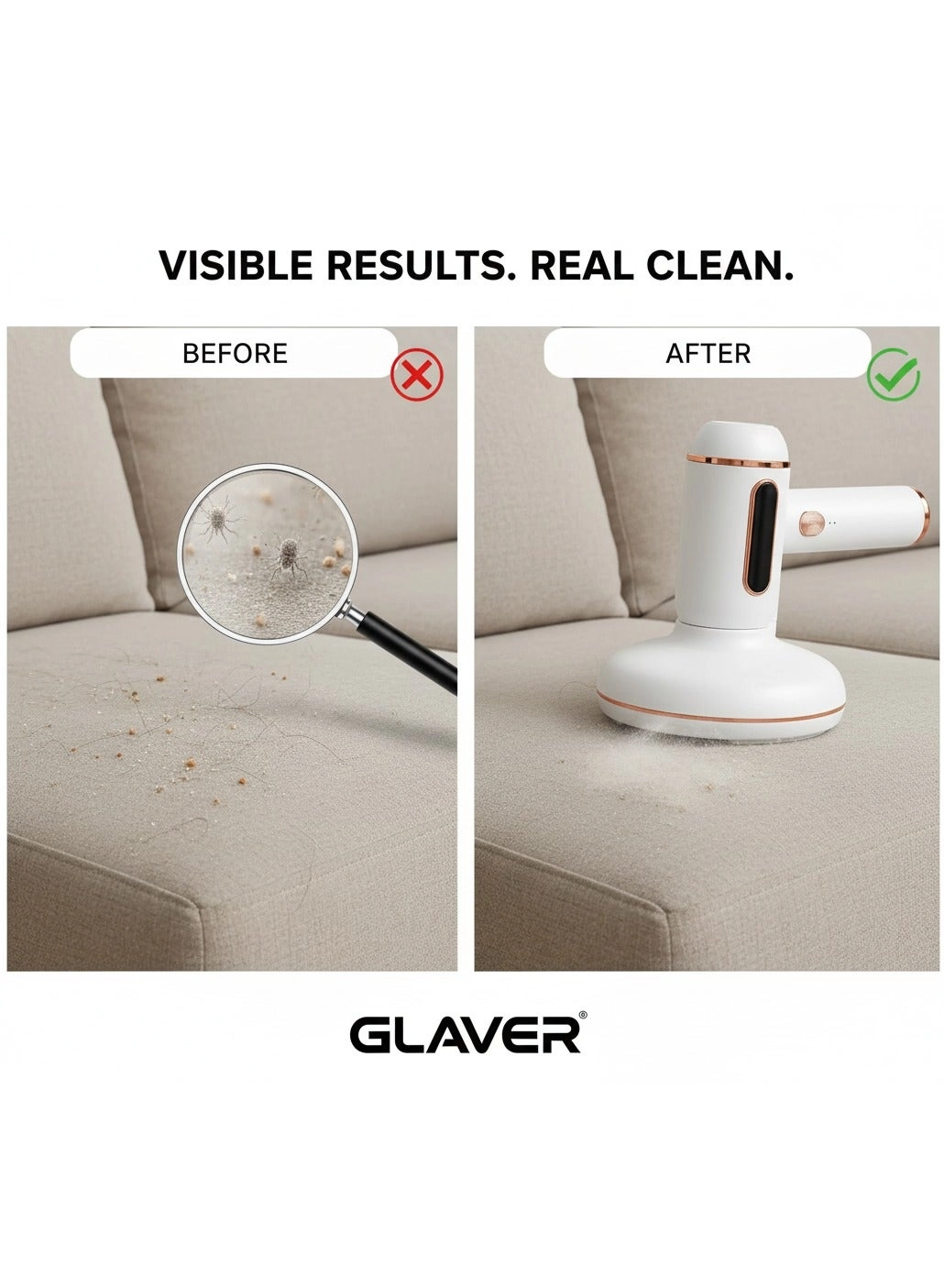 Handheld Mattress Vacuum - Cordless UV 10,000Pa