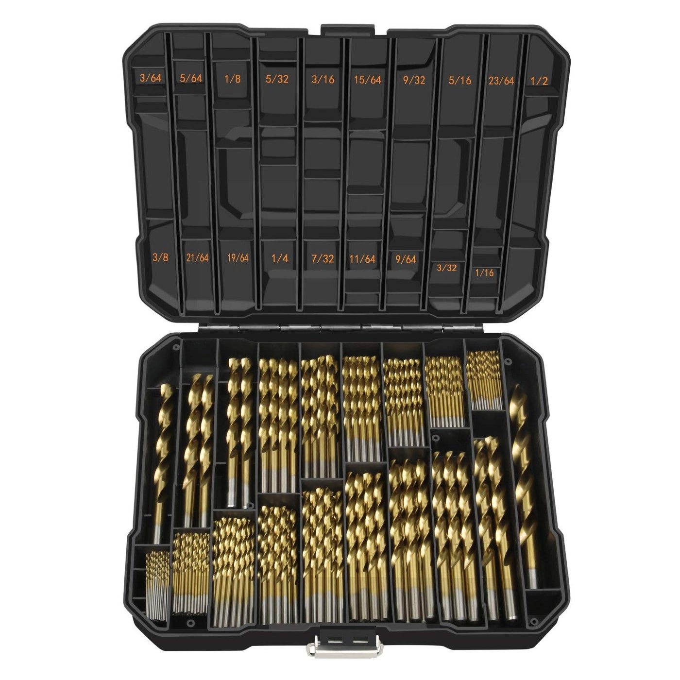 Drill Bit Kit - Titanium 230-Piece 3/64inch up to 1/2 Inch