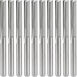Yakamoz Double Flute Straight Bits - 1/8" Shank 10 Pack