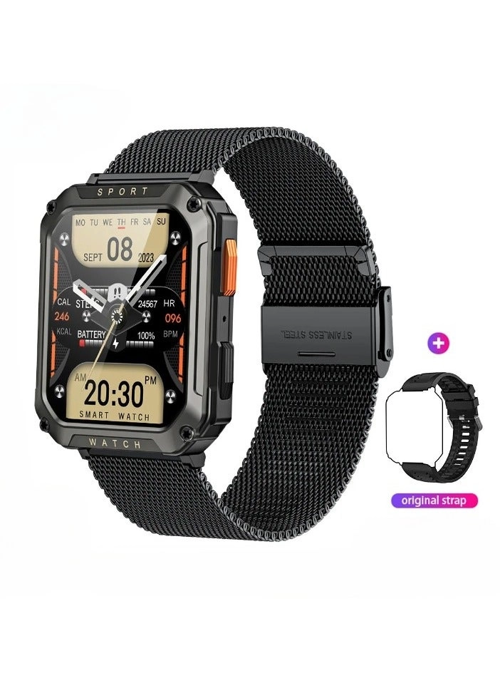 Military Smart Watch Stainless Steel