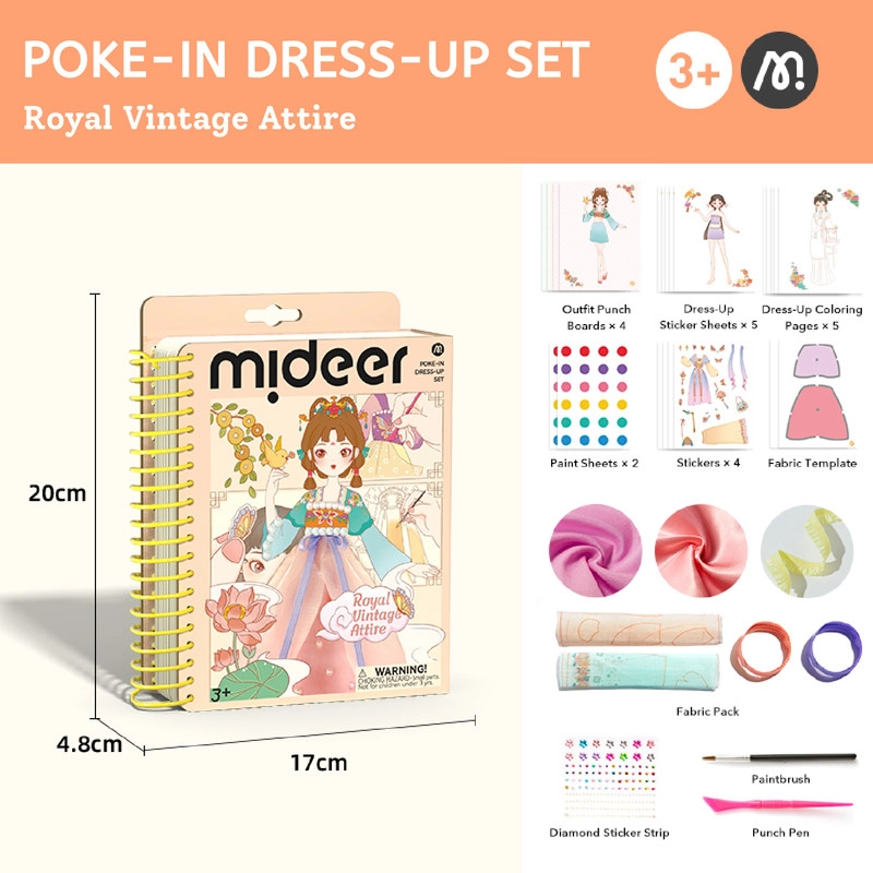 Poke-in Dress Up Kit - Real fabric Needle-free
