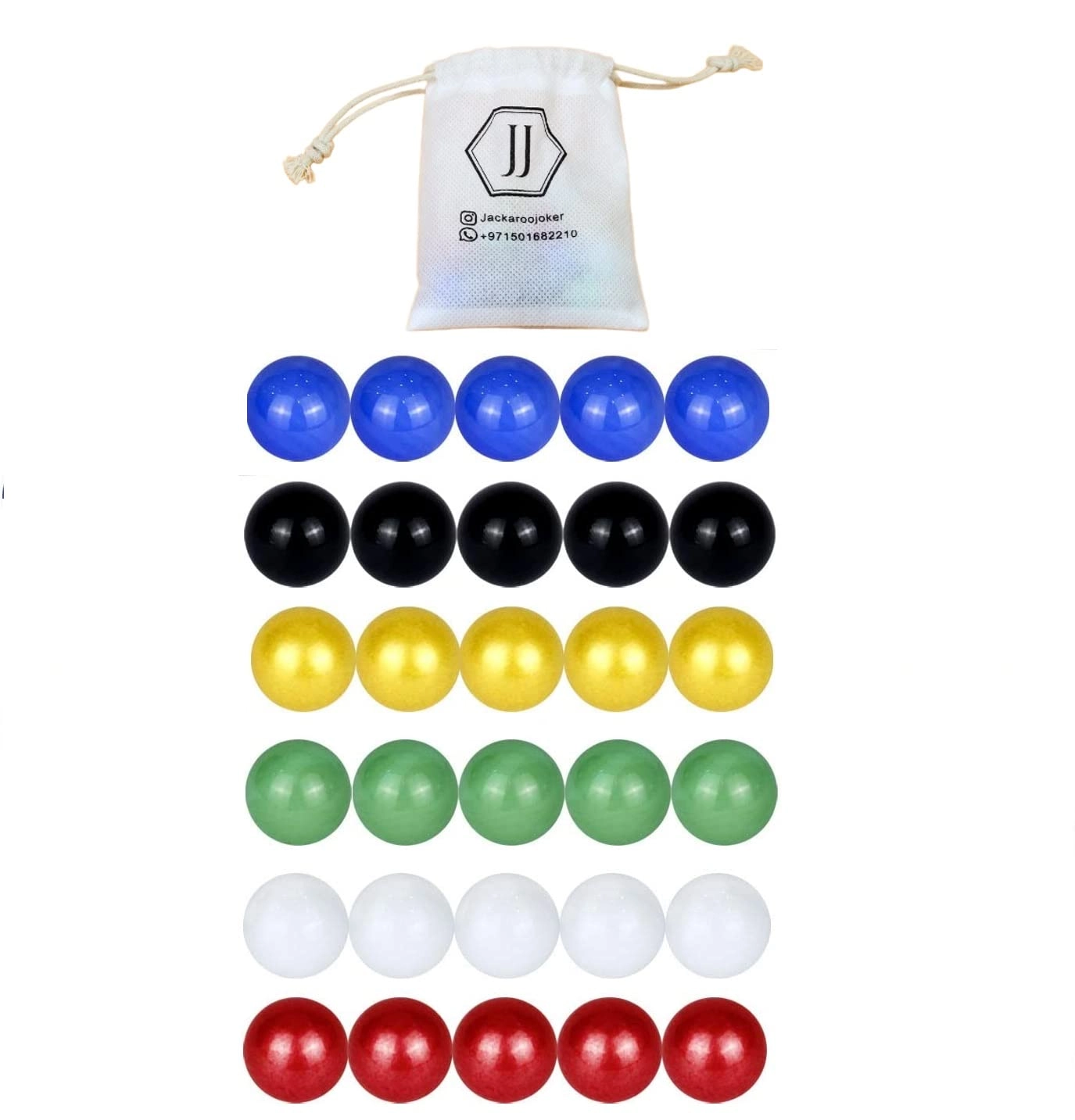 JACKAROOJOKER Glass Marbles - 24 Multicolour