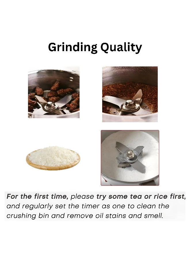 Spice Grinder - 1200W 5.3 oz Stainless Steel