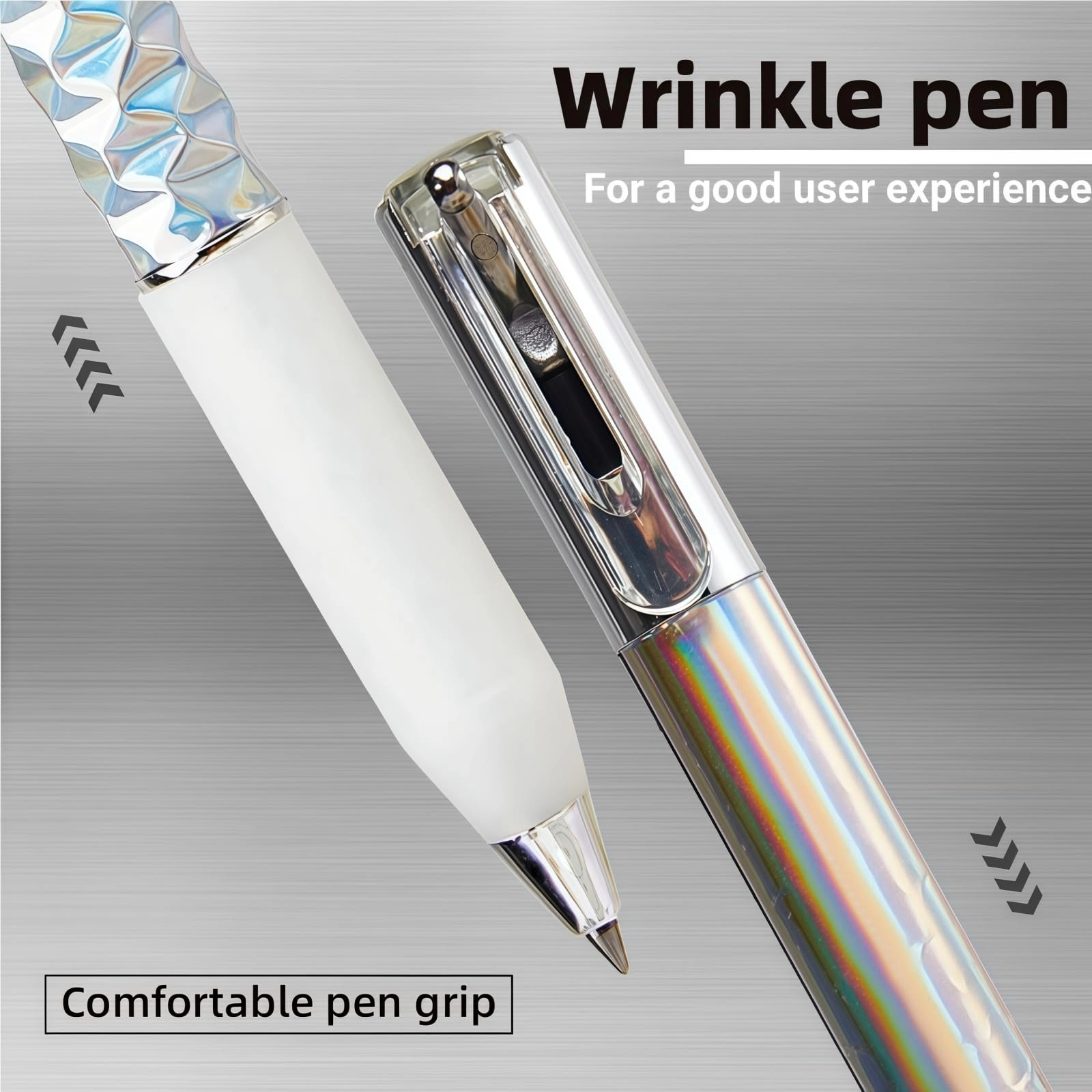 Metal Crinkle Fidget Pen - 3PCS 0.5mm