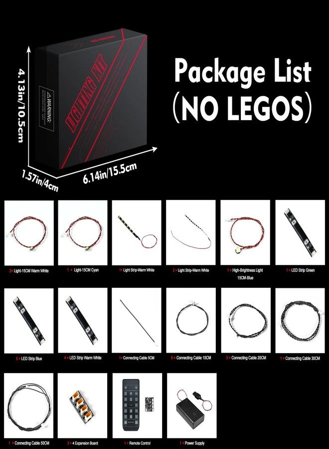 LED Lighting - Compatible with Lego Hogwarts Castle and Grounds 76419 Light Kit New RC Version