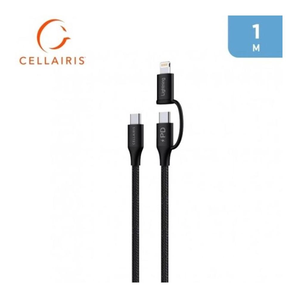 2-in-1 USB Cable USB-C to Lightning 1m