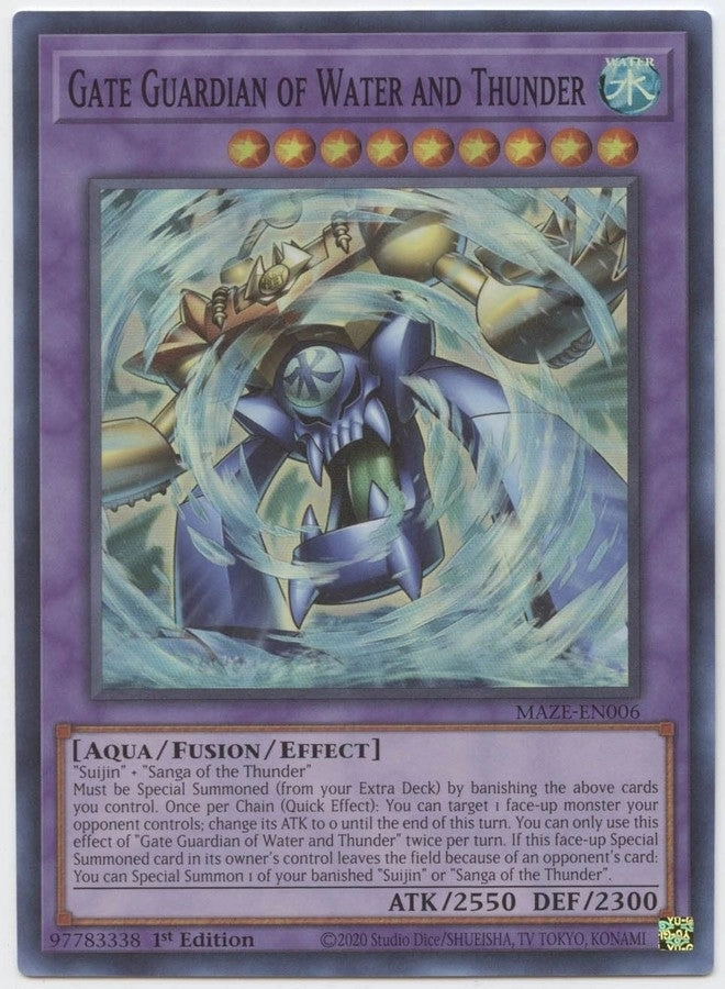 Yu-Gi-Oh! Gate Guardian of Water and Thunder MAZE-EN006