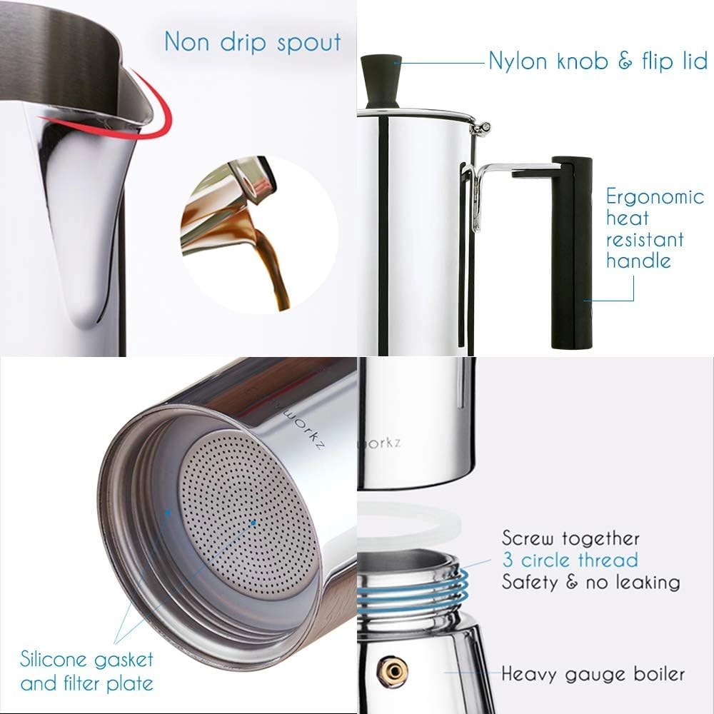 Moka Pot - Stovetop Induction 6Cup