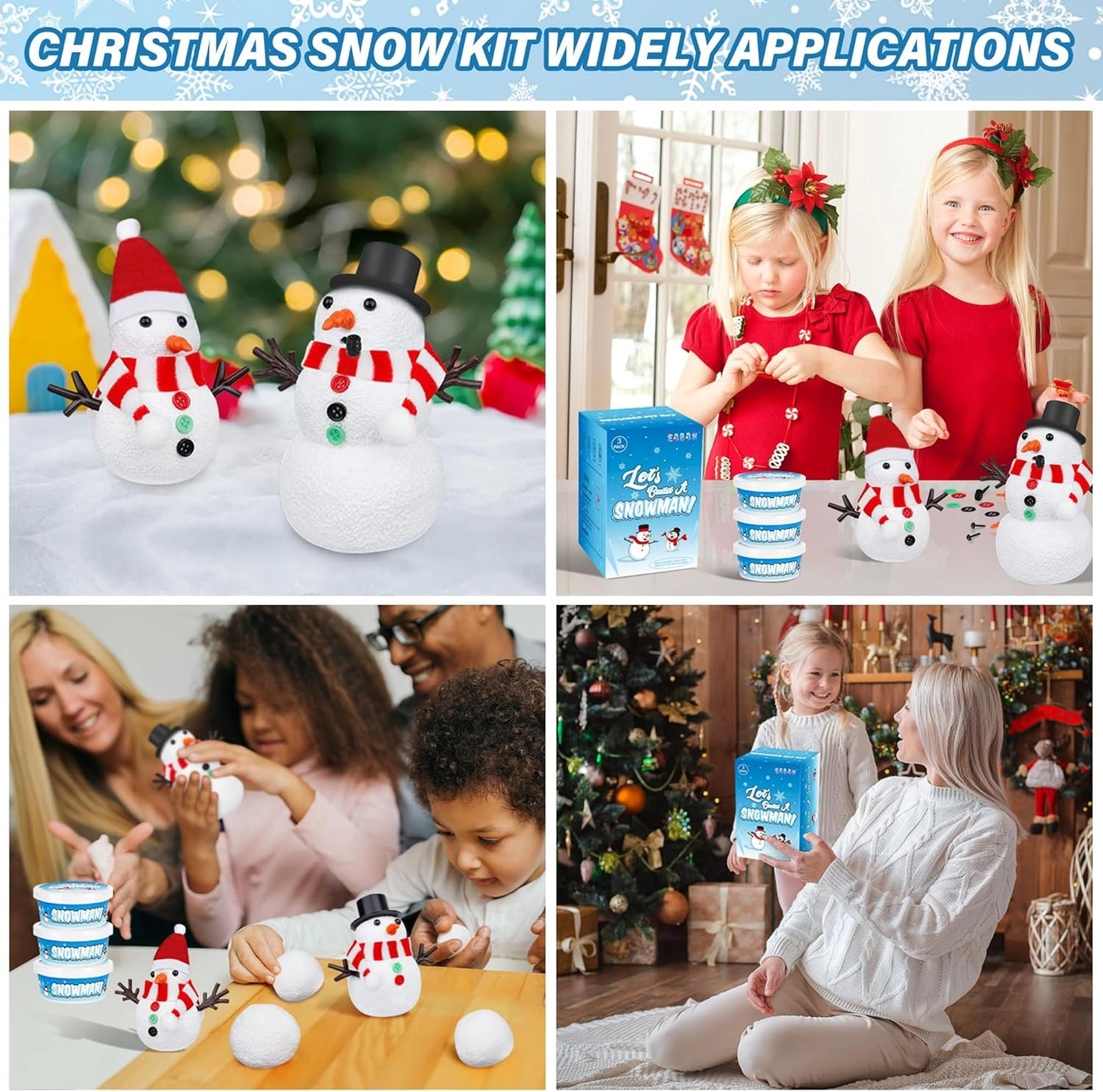 Christmas Craft Snowman Kit - 3 Pack