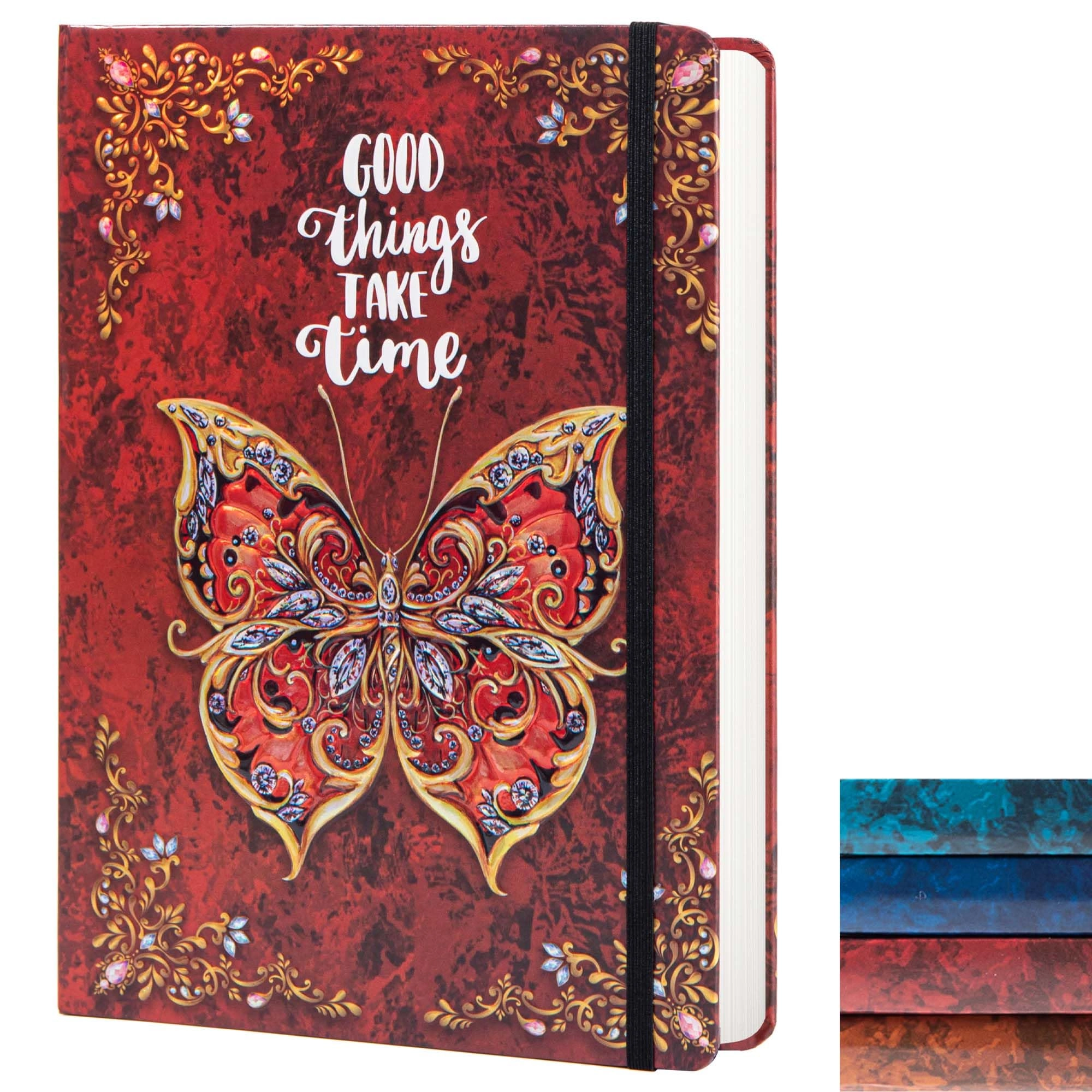sexeeg 3D Butterfly Embossed Writing Journal B5 Hardcover - Lined 192 Pages