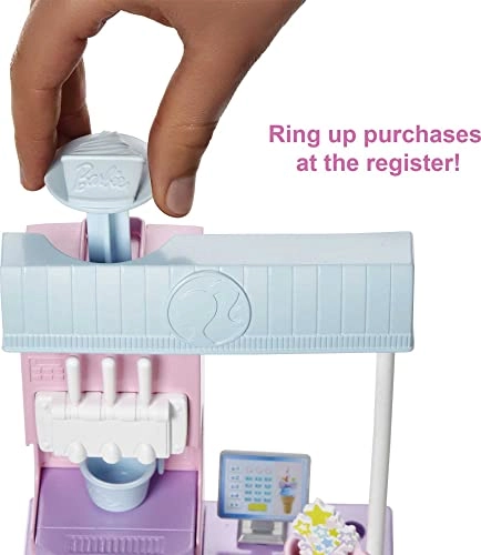 Ice Cream Shop Playset - 12-in Brunette Ages 3+