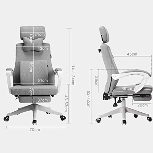 Desk Chair - PU Leather Brown High Back
