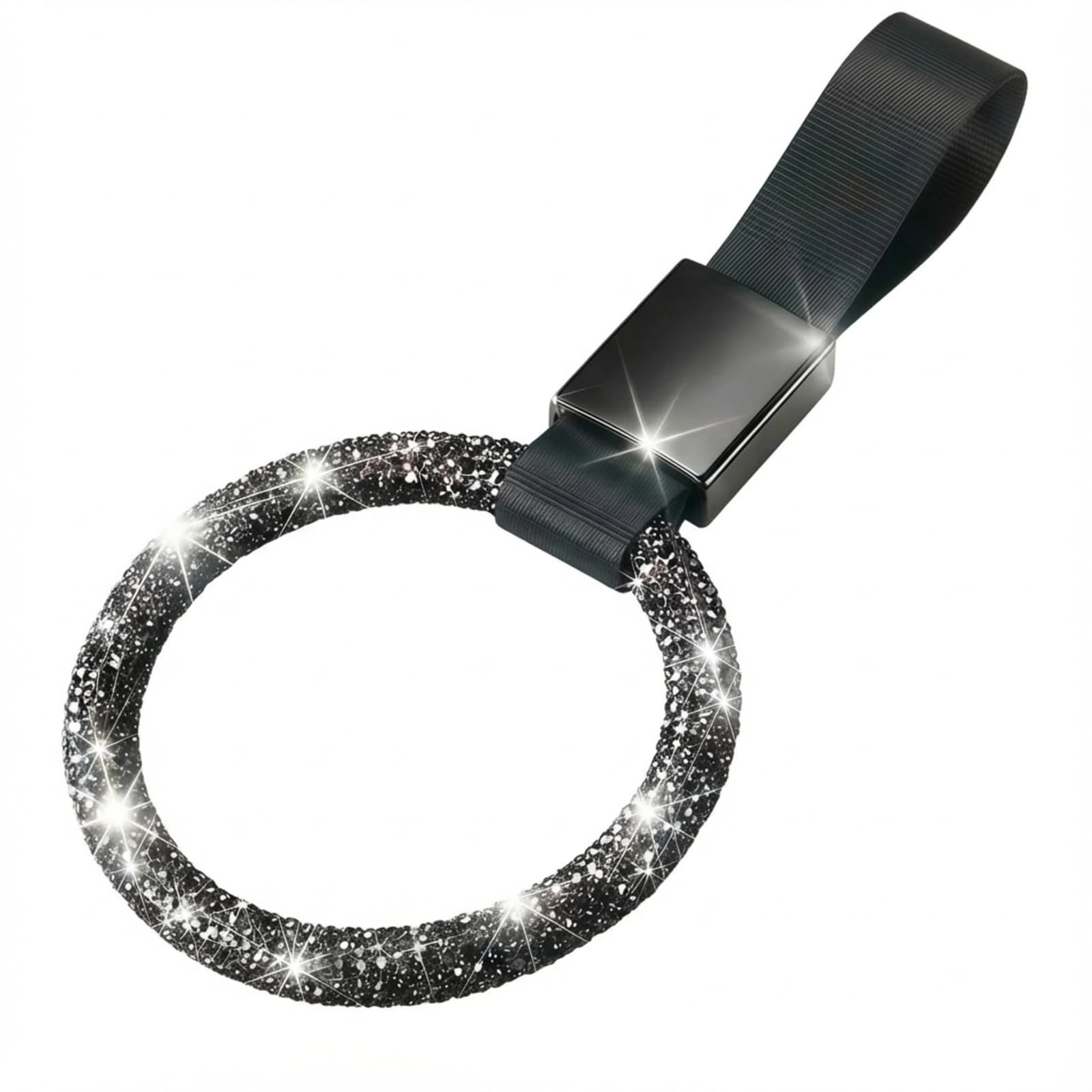 Fabbay Round Car Handle Strap - Black Round Style