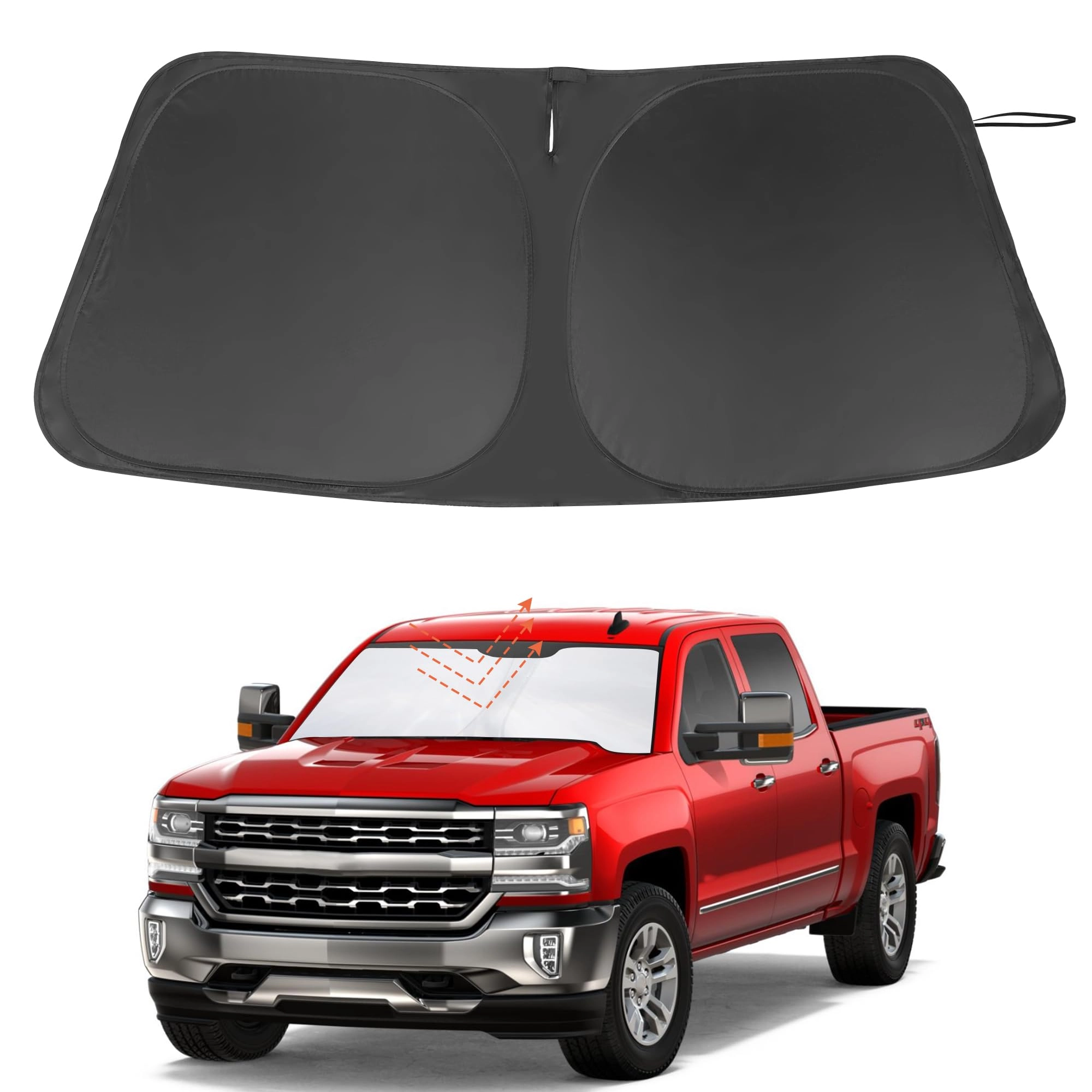 LHFLIVE Windshield Sun Shade - Chevrolet Silverado 2014|2015|2016|2017|2018|2019