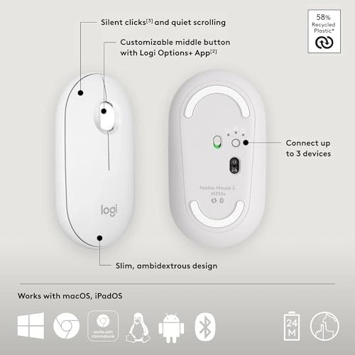 Pebble Mouse 2 M350s - Wireless