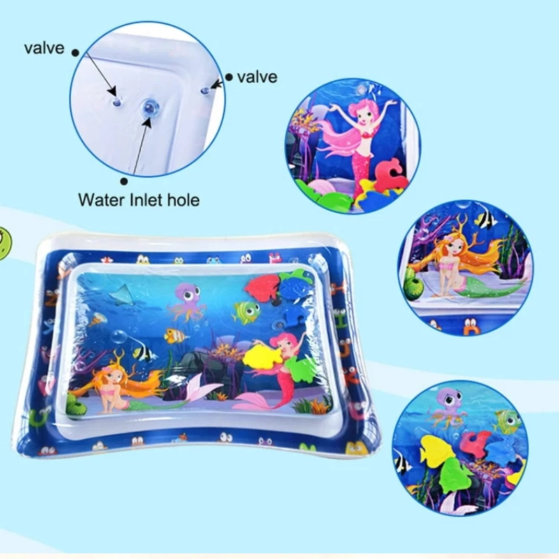 Tummy Time Inflatable Water Playmat - ocean-themed 0 month