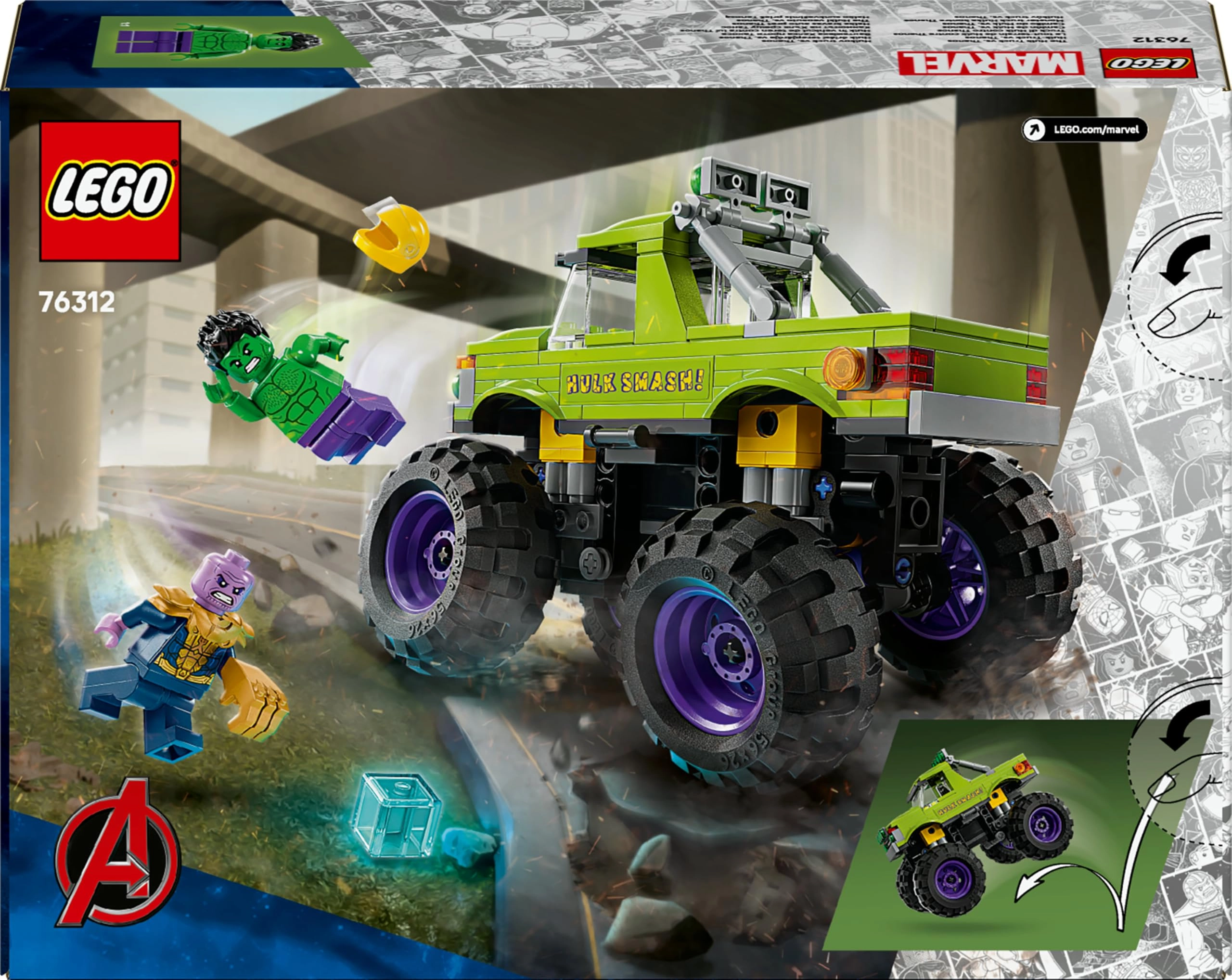 Marvel The Hulk Truck vs. Thanos (76312)