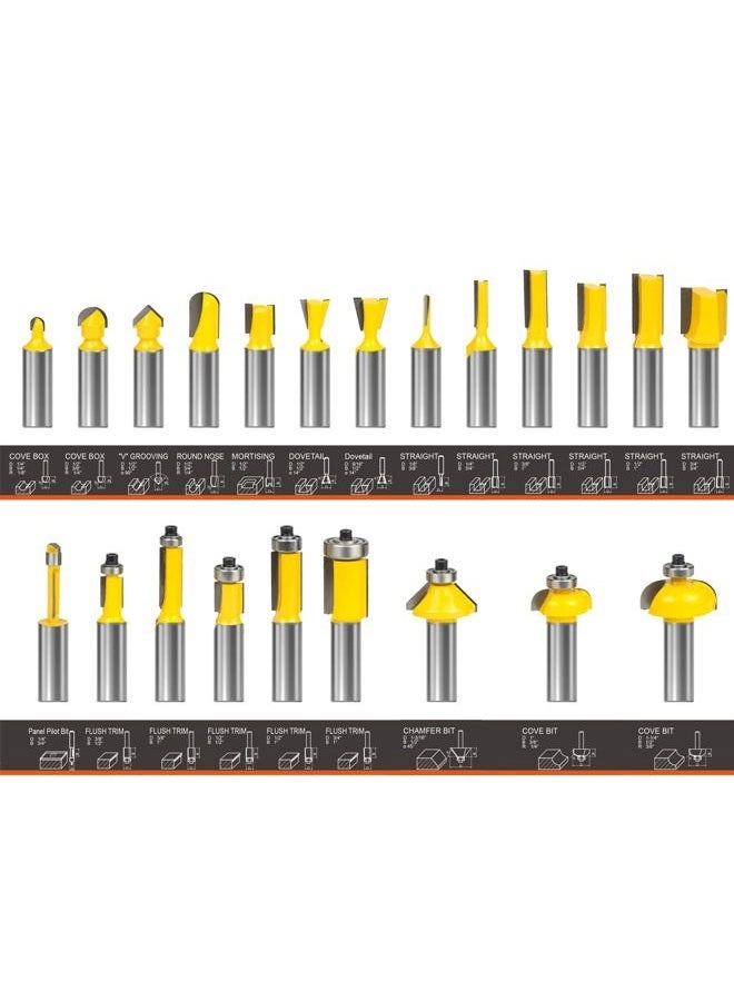 Router Bits Set - 1/2" Shank 35 Pcs