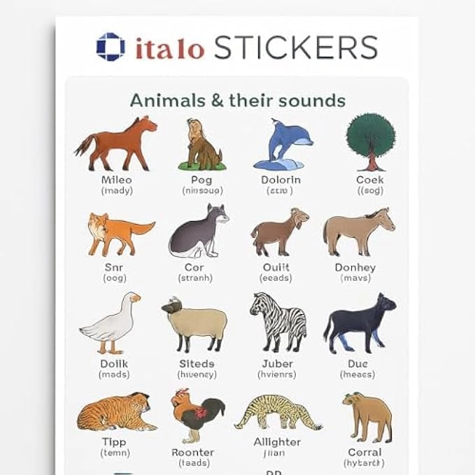 Wild Animals Educational Stickers