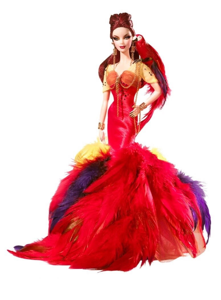 Mattel Collector The Scarlet Macaw 2008 GOLD Label Doll