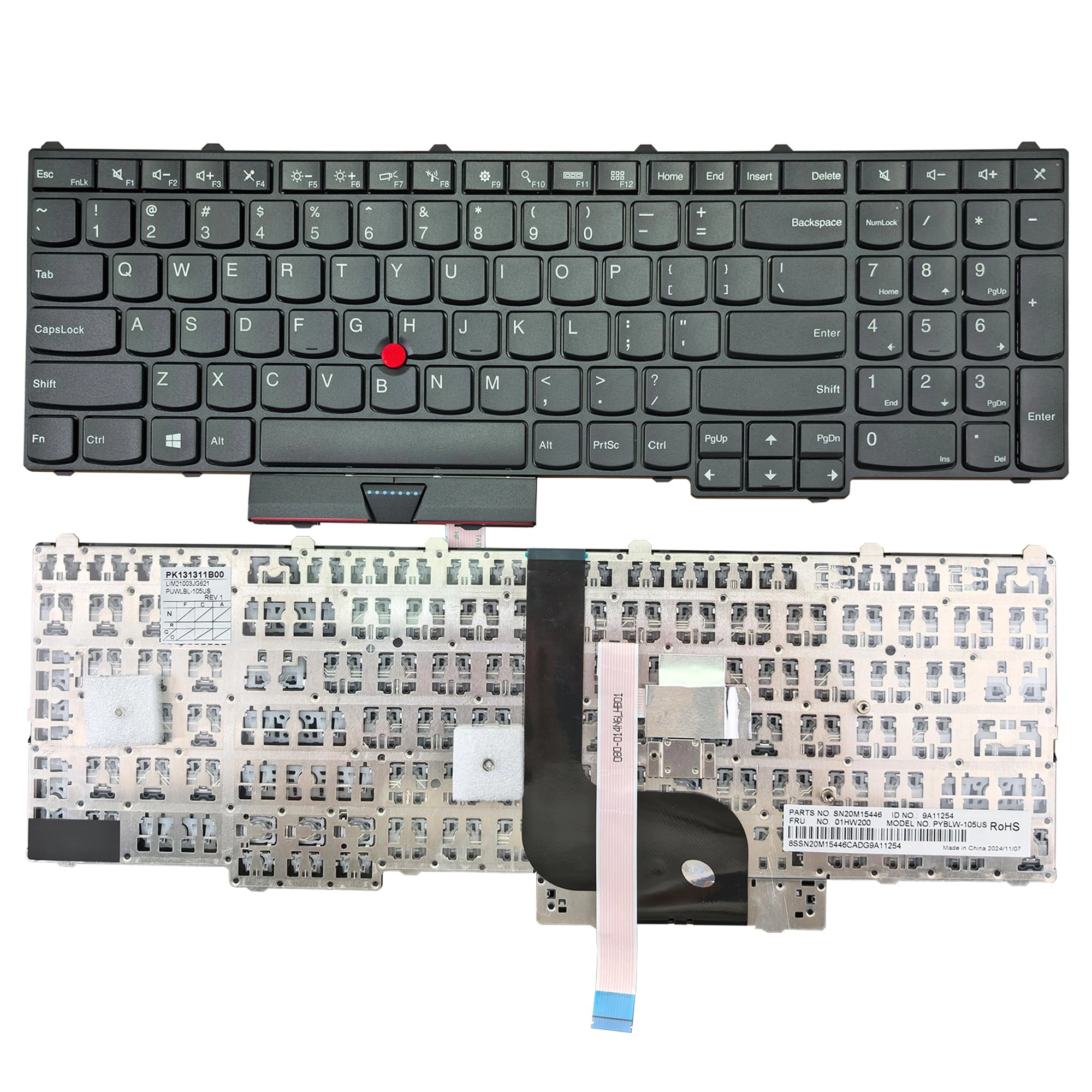 BestParts Thinkpad P50 P51 P70 Keyboard - US English layout Without Backlit