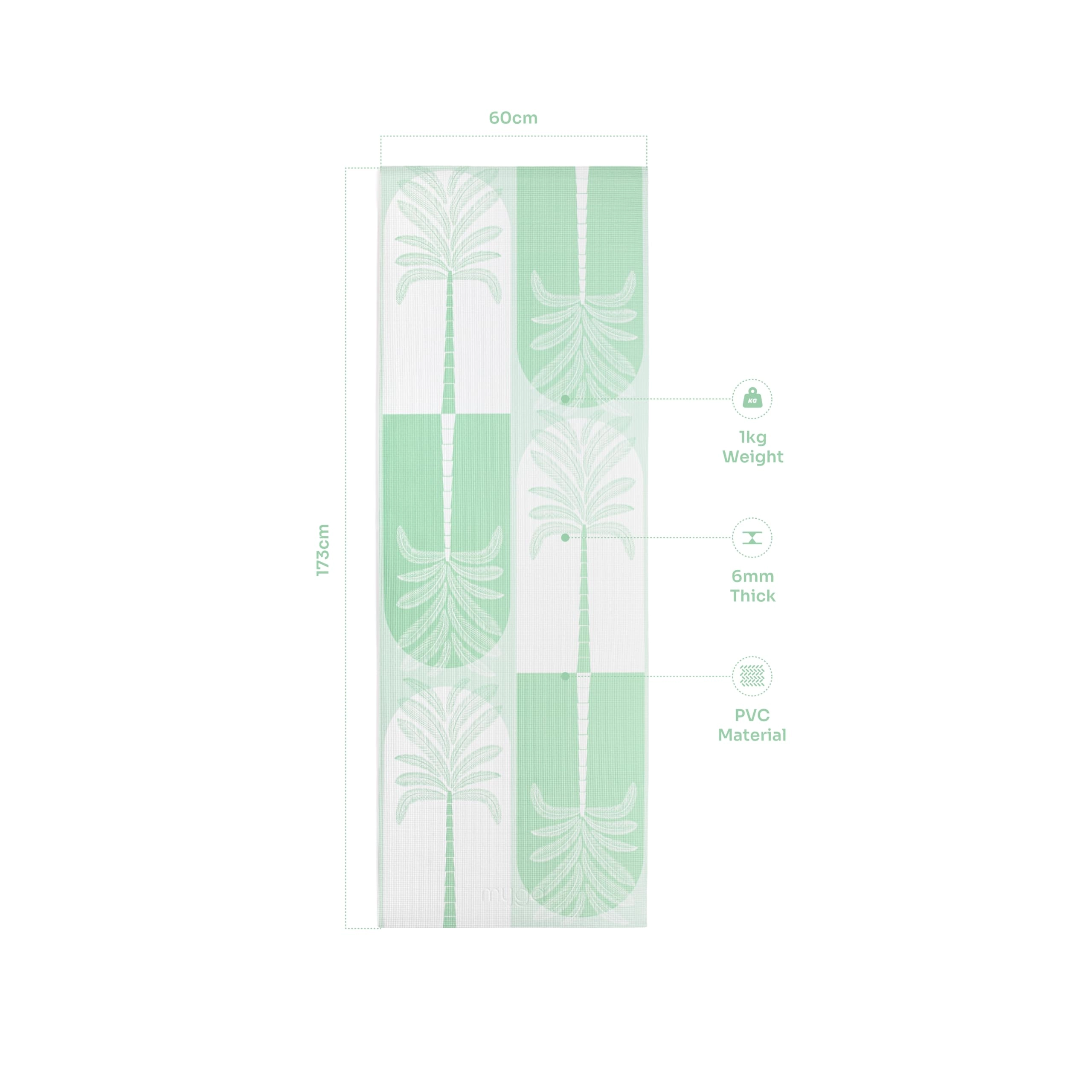 Printed Yoga Mat - Polyvinyl Chloride 6mm