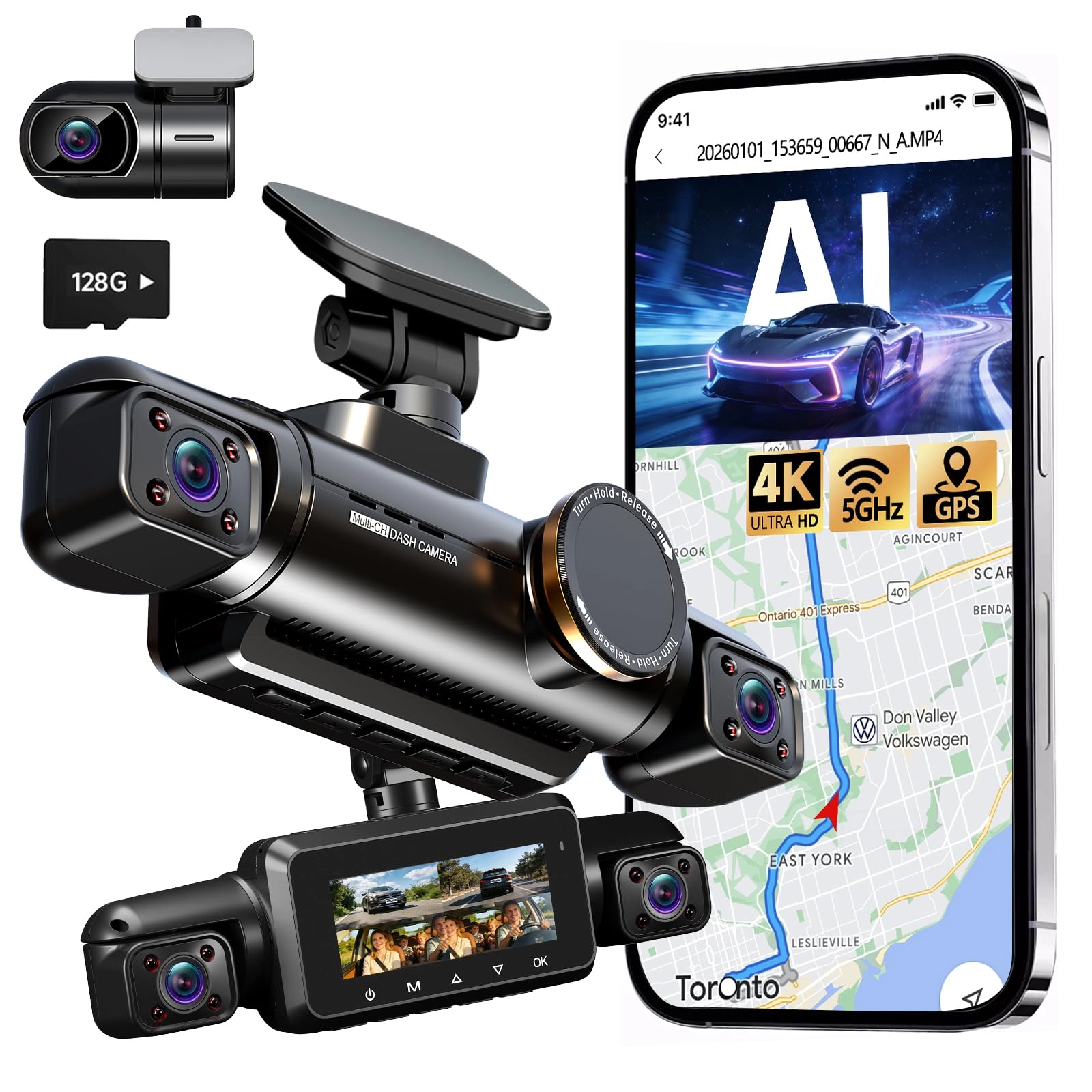 Neideso N700Pro - 4K+1080P+1080P