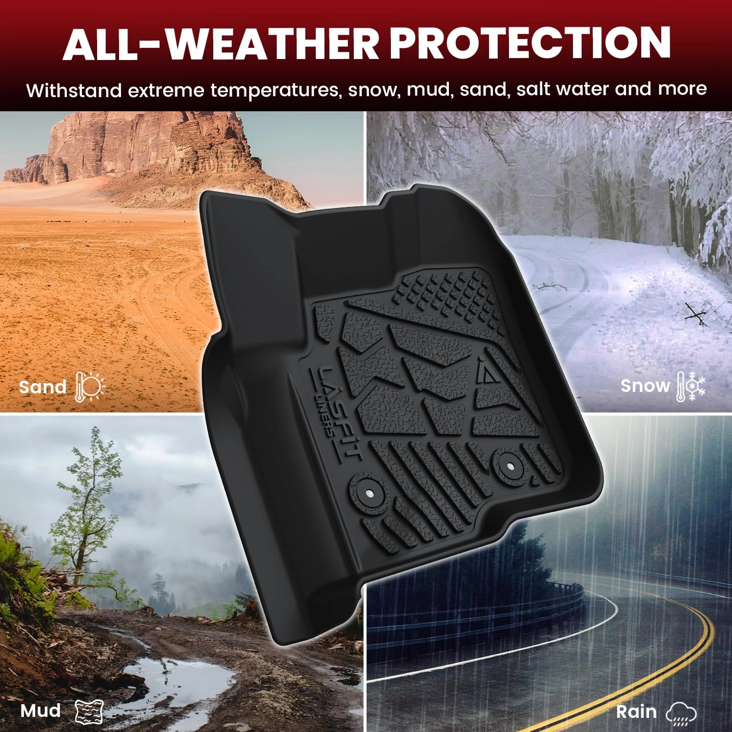 Floor Mats for Ford F250 F350 - 2012-2016 1st & 2nd Rows