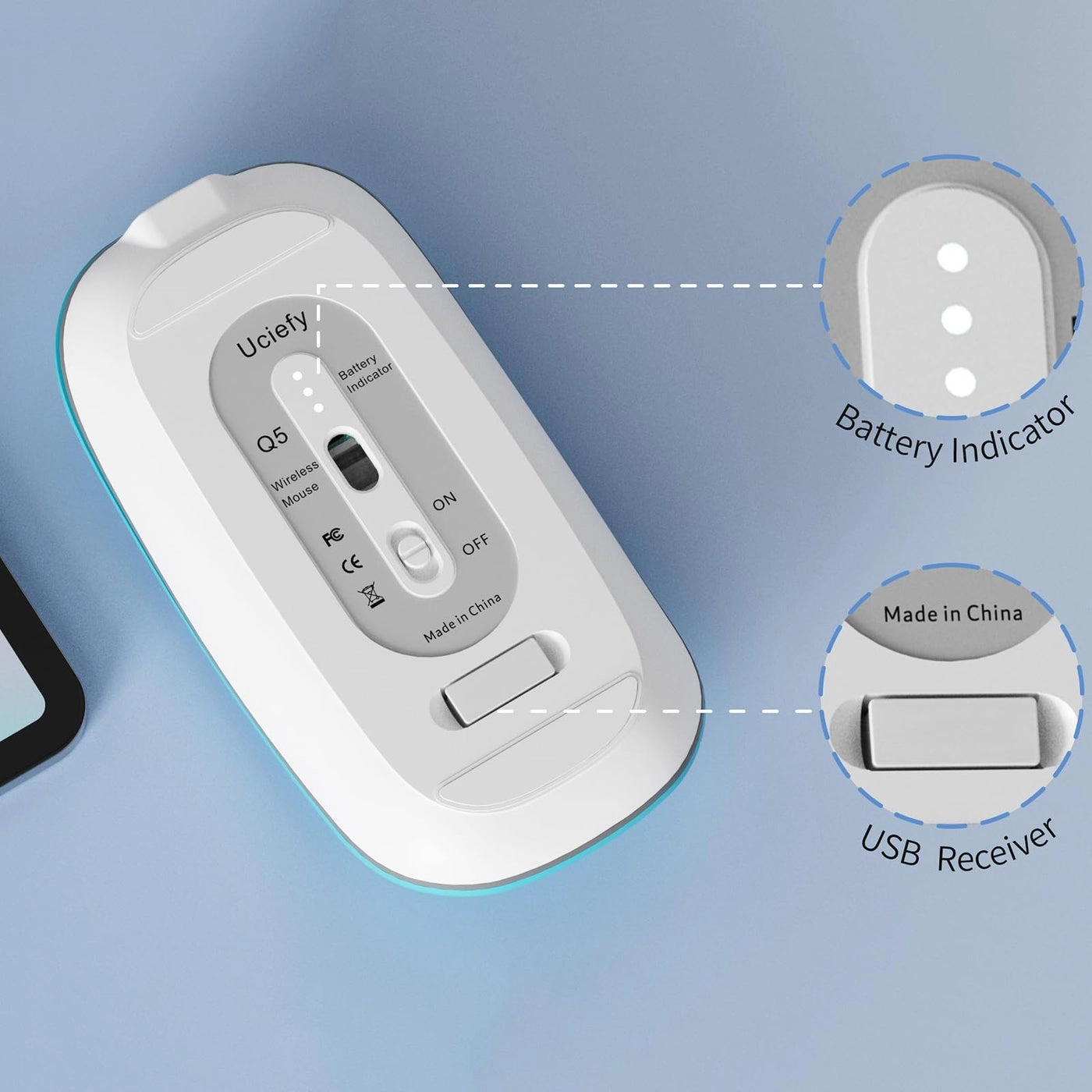 Q5 Slim Rechargeable Mouse - Wireless