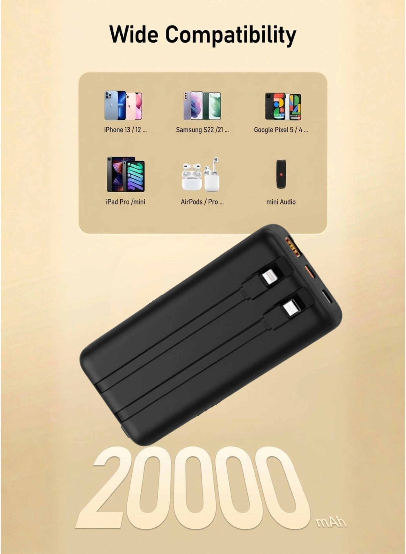 N52 - 20000 mAh 22.5W Fast Charging 4 USB