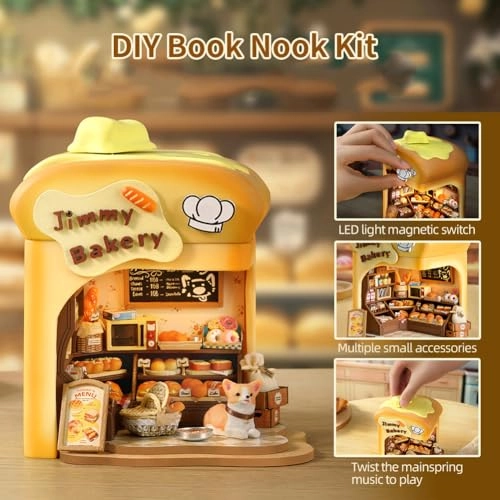 3D Wooden Puzzle Bookshelf Insert - Library of Books 1:24