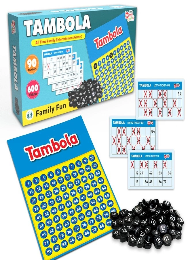 Little Berry Tambola Game Set - 600 Tickets 90-number tiles