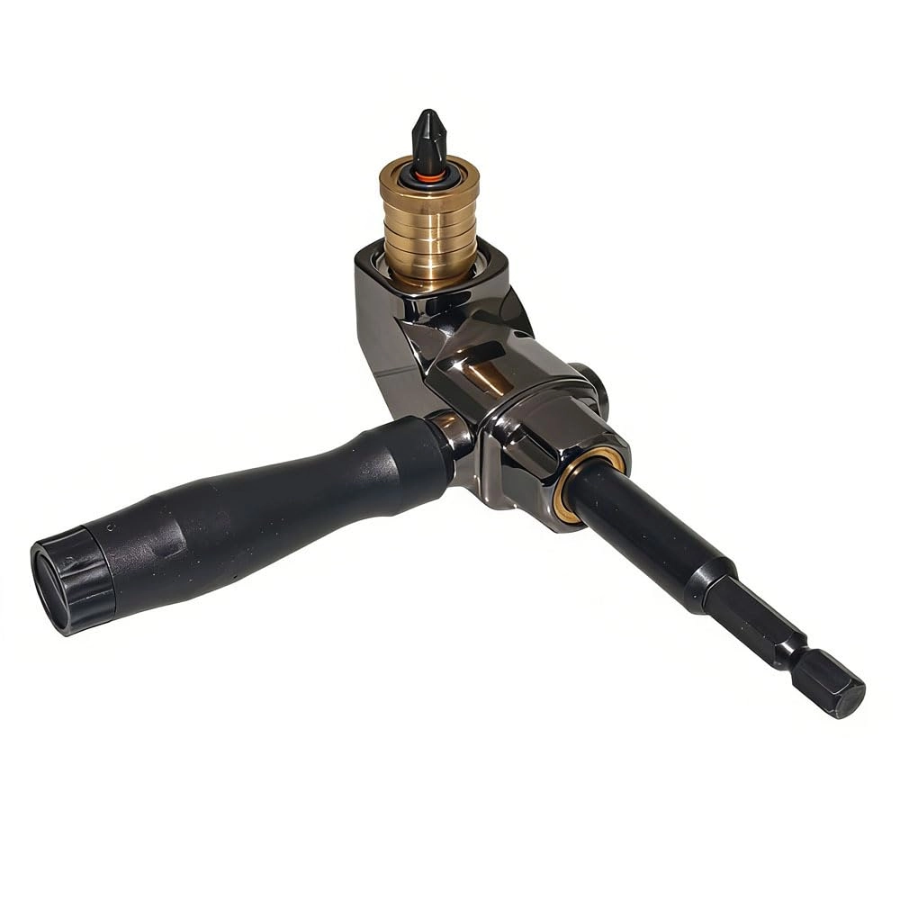 BE-TOOL Right Angle Drill Adapter - 90 Degree 1/4" Hex Alloy Steel