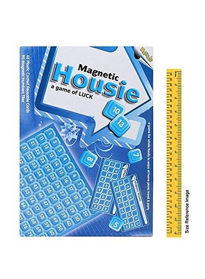 Magnetic Housie - Blue/Beige/White Plastic