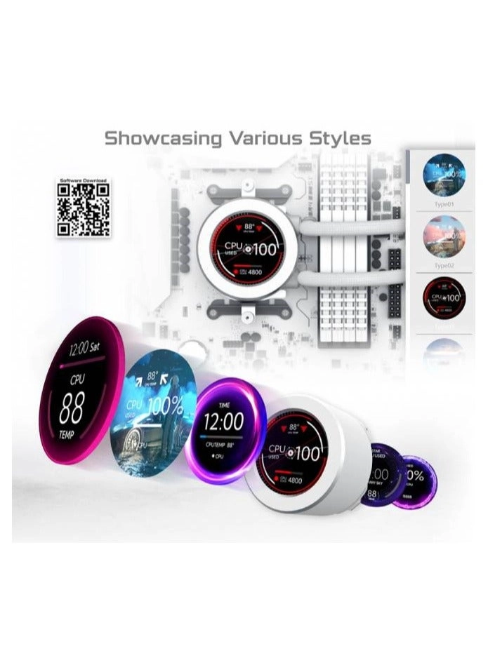 Frozr-O II 240 - 2.4" Digital LCD Pump Head 1800 Fan RPM