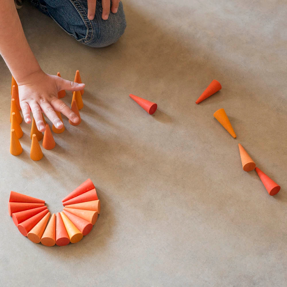 Mandala Orange Cone - Suitable for 3 years and above 36 pieces