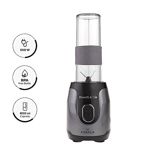 Blendfit Go Personal Smoothie Blender - Leak-Proof Bottle Ice Crushing Stainless Steel Blades
