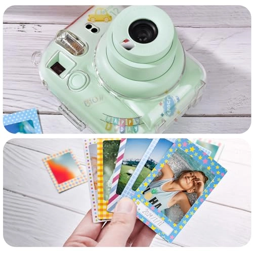 Clear Case - with Strap + Mini Photo Album - 80 Photos + Selfie Mirror + DIY Stickers - x2 + Color Filter - x4